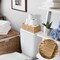 Casafield Set of 2 Bathroom Storage Baskets, Seagrass - Water Hyacinth, Woven Toilet Tank Topper Bins for Organizing Tissues, Toilet Paper, Toiletries, Shelves